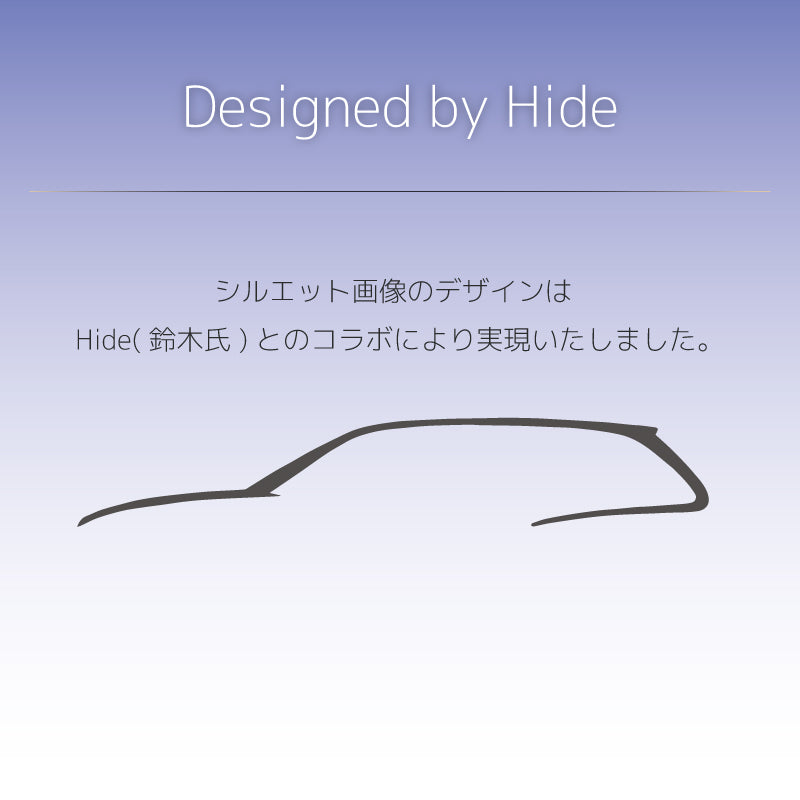 シルエット イラスト 背面刻印 イラスト+車名ロゴ